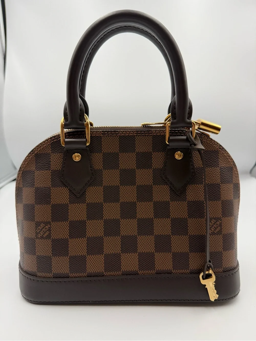 Louis Vuitton Brown Damier Ebene Alma BB with Gold Hardware